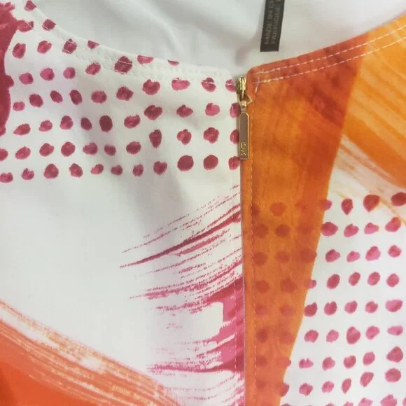 Donna Karan New York Dress Women Size 2 Abstract Handkerchief Hem City Couquette - Picture 12 of 16